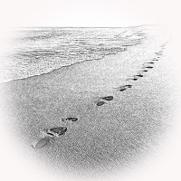 Spuren im Sand